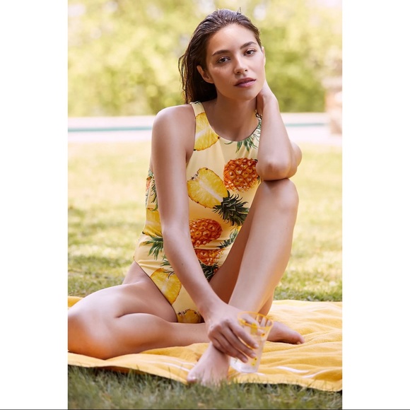 Anthropologie High-Neck One-Piece Swimsuit NWT Size M - Picture 2 of 15